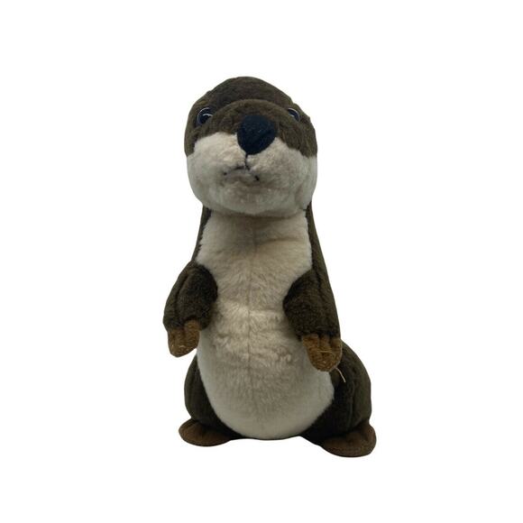 Petting Zoo Otter Plush 9" Brown Cream Sea Stuffed Animal Toy - Picture 2 of 8